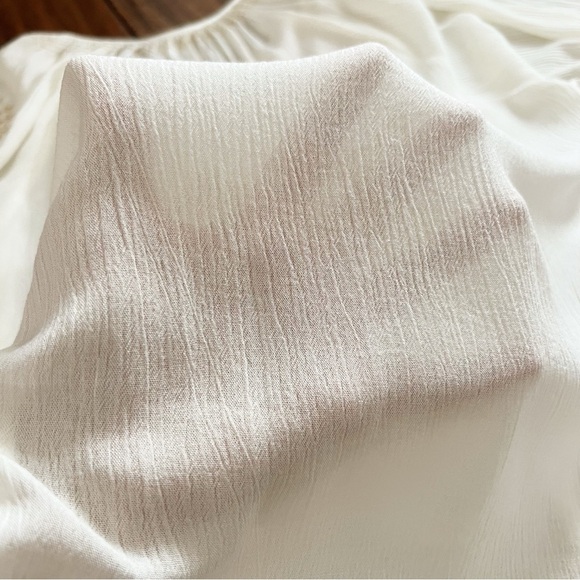 C&C California 1X Boho Embroidered Lightweight Top Cream Festival Beachy Cottage - Picture 10 of 11